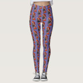 Tattooed Redhead Woman Sleeves Purple Leggings (Vorderseite)