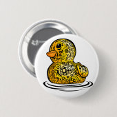 Tattooed Rubber Duck Button (Vorne & Hinten)