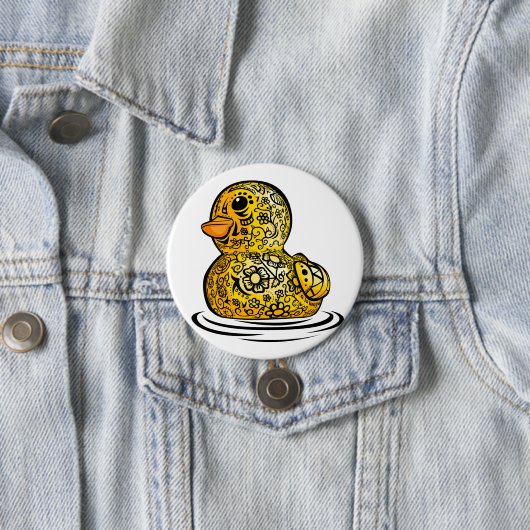 Tattooed Rubber Duck Button (Beispiel)