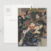 Tattooed Samurai um 1800 Postkarte (Vorne/Hinten)
