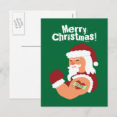 Tattooed Santa Feiertagspostkarte (Vorne/Hinten)