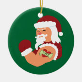 Tattooed Santa Keramik Ornament (Vorne)
