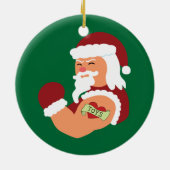 Tattooed Santa Keramik Ornament (Hinten)