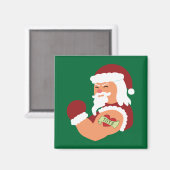 Tattooed Santa Magnet (Vorderseite/Rückseite)