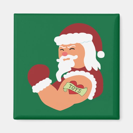 Tattooed Santa Magnet (Vorne)