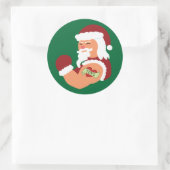 Tattooed Santa Runder Aufkleber (Tasche)