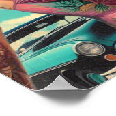 Tattooed Summer Button-up Collage Poster (Ecke)