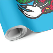 Tattooed Sumo Cat |Adorable Cat Geschenkpapier (Rolleneckpunkt)