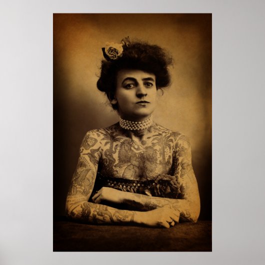 Tattooed Woman Poster (Vorne)