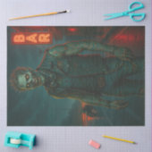 Tattooed Zombie Biker | Gothic Halloween Untot Seidenpapier (Basteln)