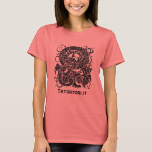 Tattooer Drache BW T-Shirt