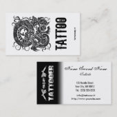 Tattooer Drache BW Visitenkarte (Vorne/Hinten)