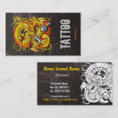 Tattooer Drache-Gold Visitenkarte (Vorne/Hinten)