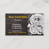 Tattooer Drache-Gold Visitenkarte (Rückseite)