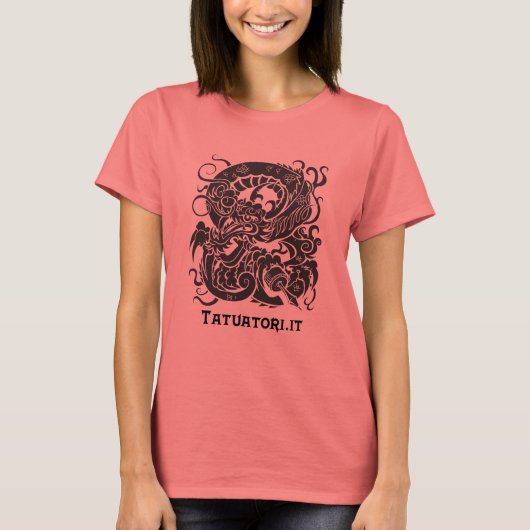 Tattooer Dragon BW T-Shirt (Vorderseite)