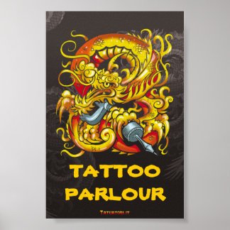Tattooer Dragon Poster