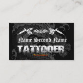 Tattooer Japaner-Drache Visitenkarte (Rückseite)