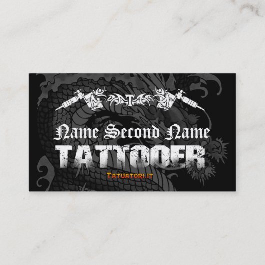 Tattooer Japaner-Drache Visitenkarte (Vorderseite)