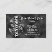 Tattooer mittelalterlicher Drache Visitenkarte (Rückseite)