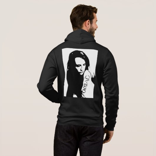 Tattooid Girl Hoodie (Schwarz voll)