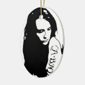 Tattooid Girl Keramik Ornament (Links)