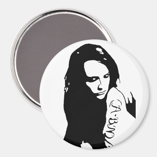 Tattooid Girl Magnet (Vorderseite/Rückseite)