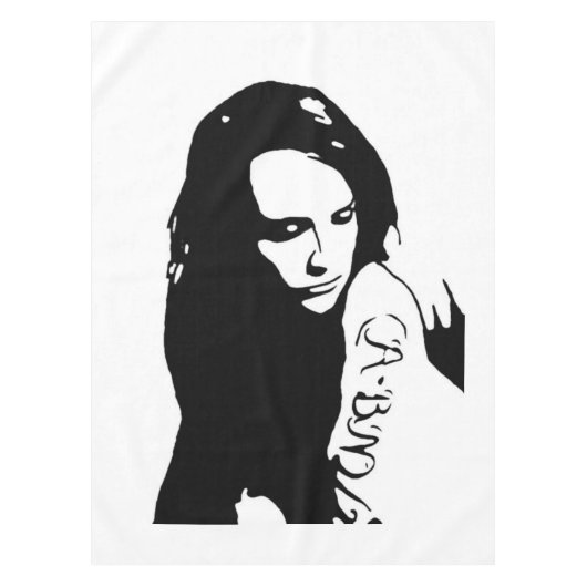 Tattooid Girl Tischdecke (Vorderseite)