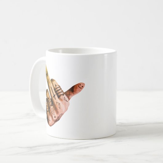 Tattooid Hand Kaffeetasse (Vorderseite Links)