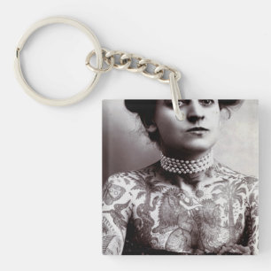 Tattooid Maud Wagner 1907 Vintag Schlüsselanhänger