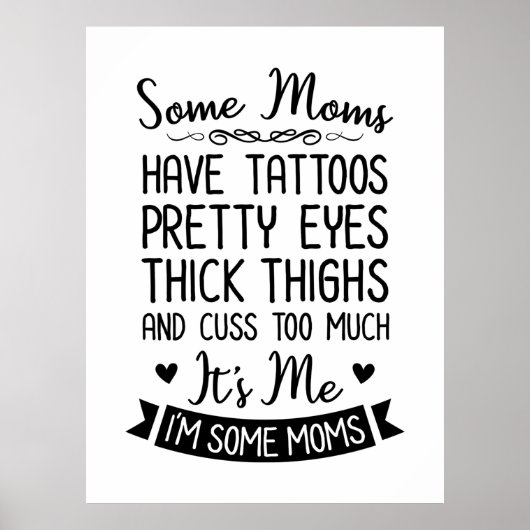 Tattooische Mama, ich Poster (Vorne)