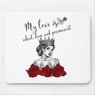 Tattooischer Single Frauen gebläht für Anti-Valent Mousepad