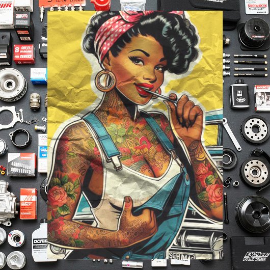 Tattooisches Button Seidenpapier