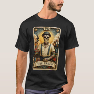 Tattooist Künstlerin Tattoos Skelettkarte Tarot Ka T-Shirt