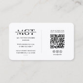 Tattooist Tattoo Artist Tattoos Minimal White Visitenkarte (Rückseite)