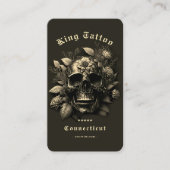 Tattooistin Goth Skull Modern Visitenkarte (Vorderseite)