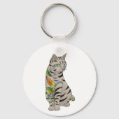 Tattookatze Schlüsselanhänger (Vorderseite)