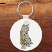 Tattookatze Schlüsselanhänger (Rückseite)