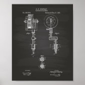 Tattoomaschine 1891 Patentenkabine Poster (Vorne)