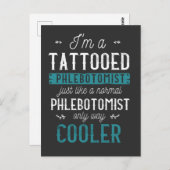 Tattooophlebotomist Inkted Tattoo Phlebotomie Postkarte (Vorne/Hinten)
