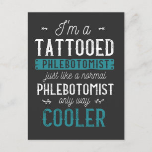 Tattooophlebotomist Inkted Tattoo Phlebotomie Postkarte