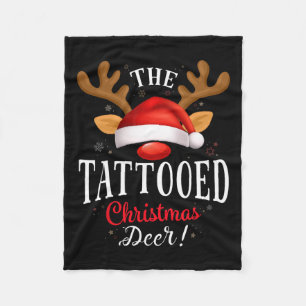 Tattooos Weihnachtswildpjs Xmas Familie Matching Fleecedecke