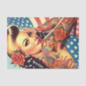 Tattooot-Amerikanerin Seidenpapier (Vorderseite)