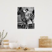 Tattooot Circus Lady und Zebra Poster (Küche)