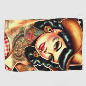 Tattooot Country Girl Golfhandtuch (Horizontal)
