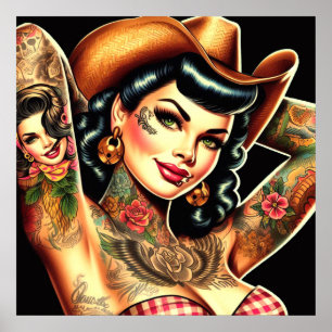 Tattooot Country Girl Poster