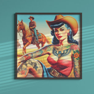 Tattooot Country Woman Poster