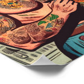 Tattooot Couple Vintage Comicen Poster (Ecke)