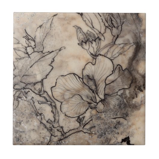 Tattooot floral I Fliese (Vorderseite)