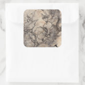 Tattooot floral I Quadratischer Aufkleber (Tasche)