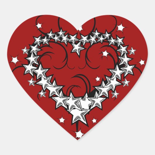 tattoos_008(1) SCHWARZ-WEISSE RED LIEBE HERZ TATTO Herz-Aufkleber (Vorderseite)